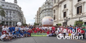 Grupo de participantes en el Dia de la Pilota Valenciana. Foto de Manolo Guallart.