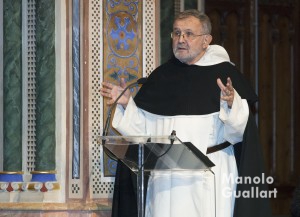 El dominico Alfonso Esponera habló sobre San Vicente Ferrer como Apóstol de la Paz. Foto de Manolo Guallart.