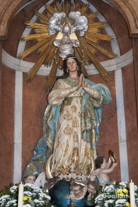 Imagen de la Catedral de Valencia (madera policromada), obra de José Ponsoda. Foto de Manolo Guallart.