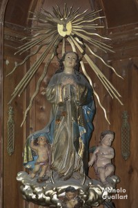 Imagen de la parroquia de San Nicolás (madera policromada), obra de José Este Bonet. Foto de Manolo Guallart.