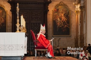 El cardenal Cañizares en su homilía sobre San Vicente Mártir. Foto de Manolo Guallart.