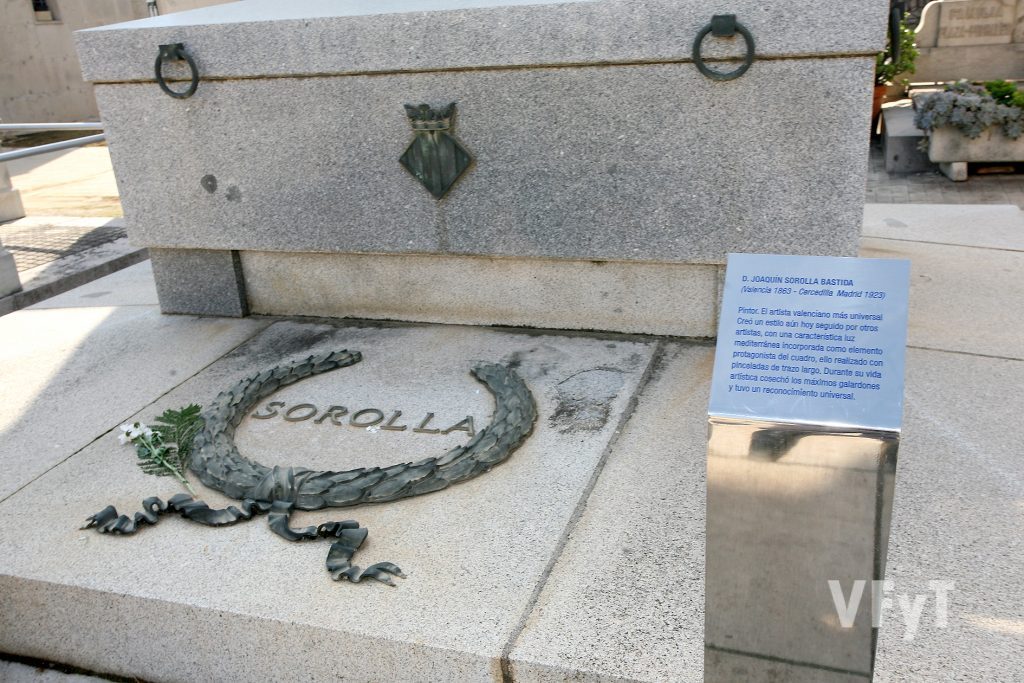 Tumba de Joaquín Sorolla en el Cementerio General de Valencia. Foto de Manolo Guallart.