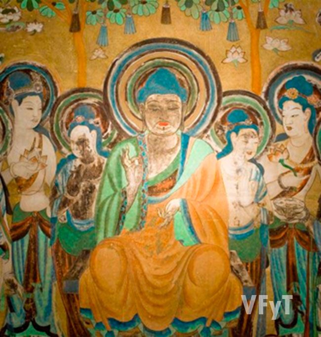 Las enseñanzas de Maitreya. Gruta nº 122. Mogao (Dunhuang) Pintura mural Foto: Sun Zhijun