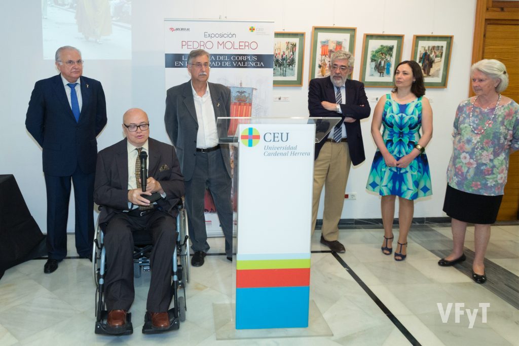 Intervención de José Luis Lliso (presidente de ARCHIVAL) en la presentación de la Exposición de Pedro Molero. Foto M Guallart.