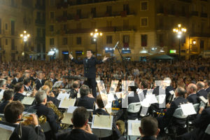 La Banda Municipal de Valencia en el concierto extraordinario en honor a la Virgen de los Desamparados. Foto: Manolo Guallart.