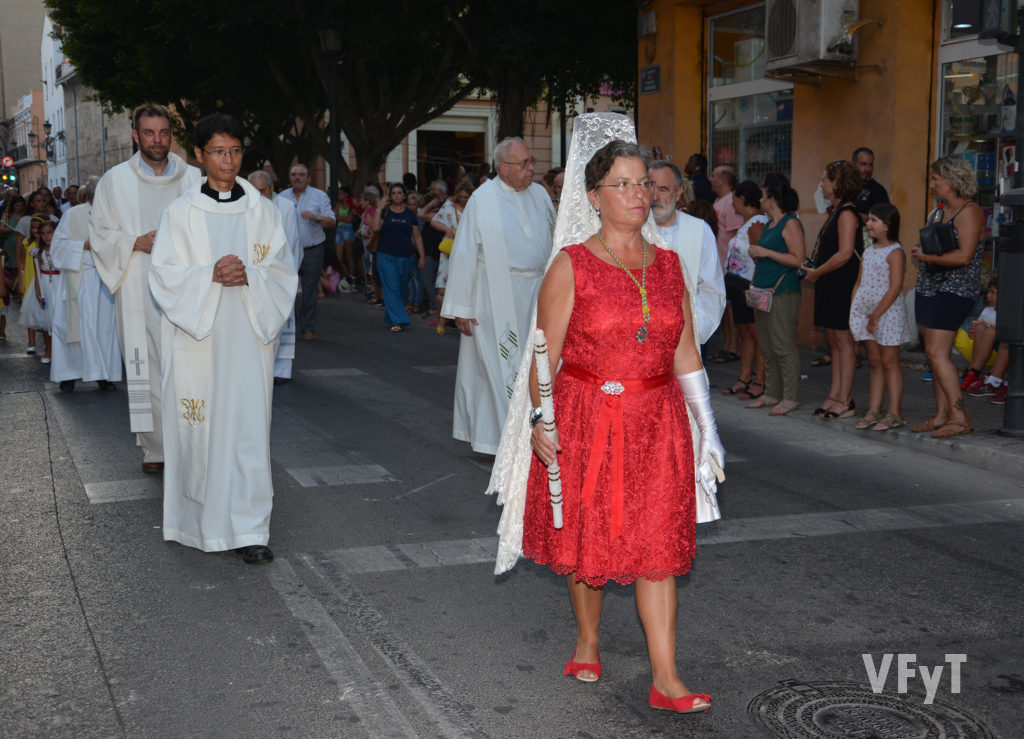 Cristina Payá Vallés ha sido la Órfena de la Virgen de los Ángeles en el Cabañal
