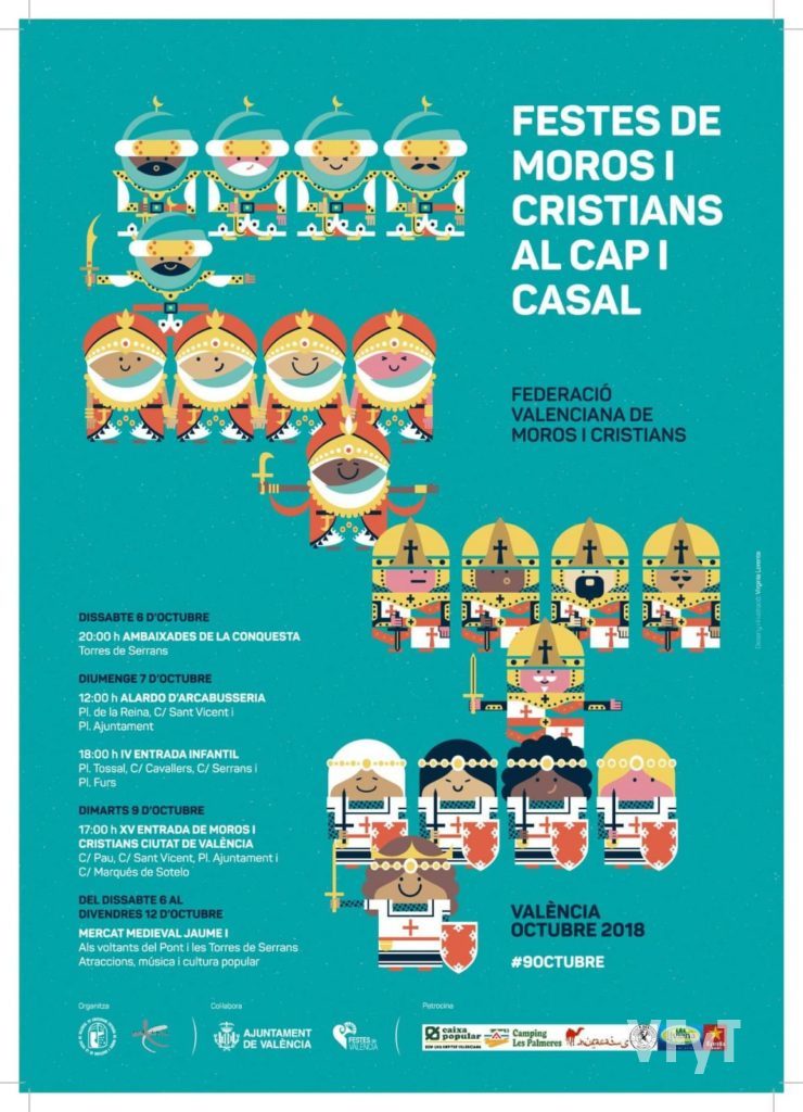 Cartel anunciador de Moros y Cristianos Valencia 2018 