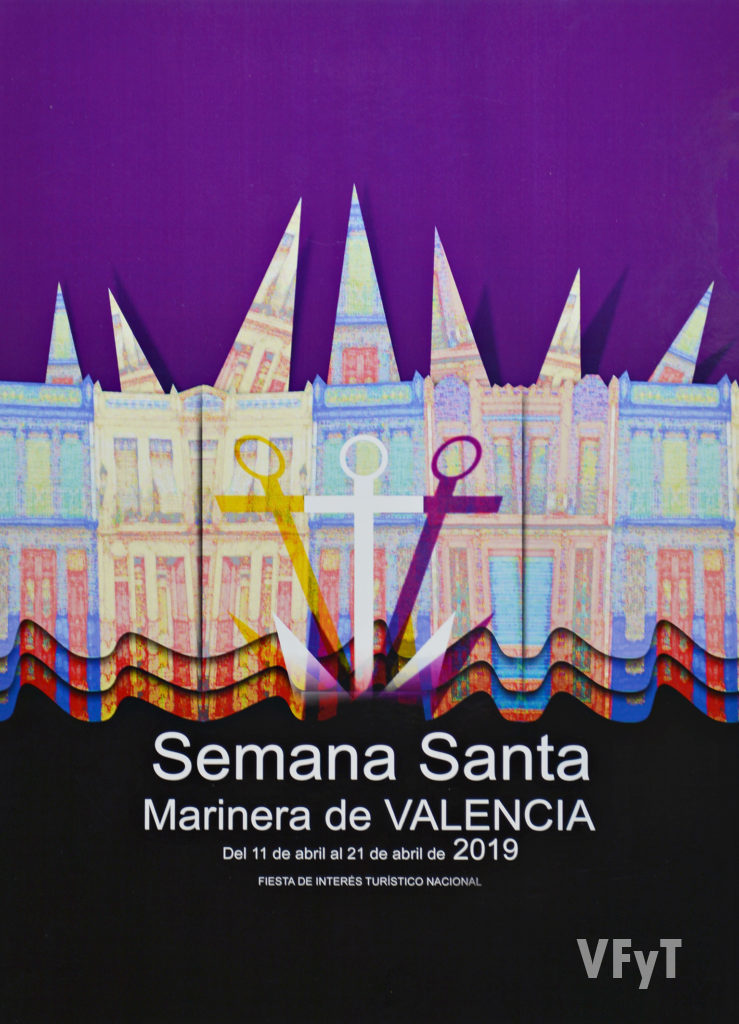 Cartel ganador del concurso de la Semana Santa Marinera de valencia (autor Paco Ibiza). Foto: Rafa Montesinos.