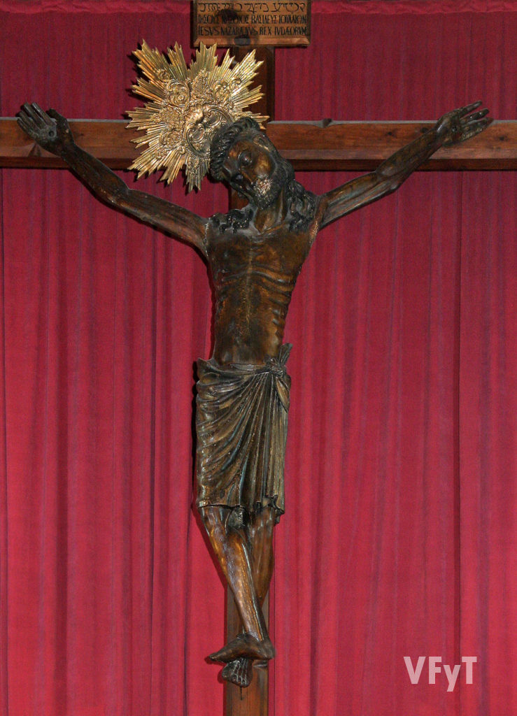 La imagen del Cristo del Salvador antes de su restauración. Foto: Manolo Guallart.