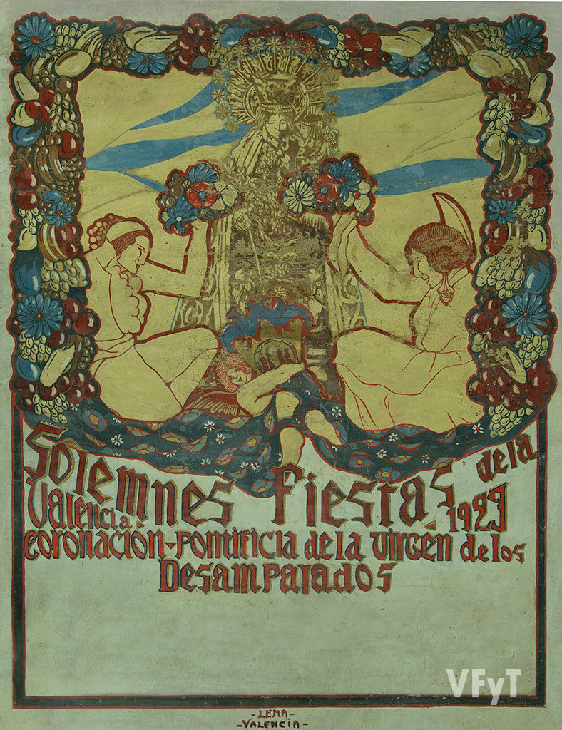 Cartel de Josep Renau, sobre las fiestas de la Coronación de la Virgen (1923), incorporado al MUMA. Foto: Manolo Guallart
